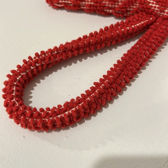 Club Monaco ISOLA Woven Fabric Clutch Red $175 - Picture 12 of 13